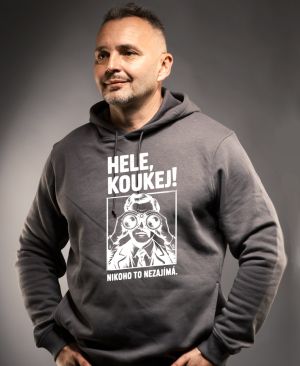 Hele, koukej! Nikoho to nezajímá. bílý potisk