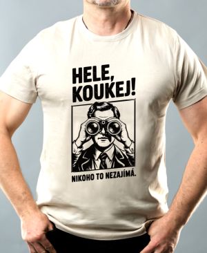 Hele, koukej! Nikoho to nezajímá. černý tisk