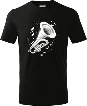 Fanfára osudu, trumpeta, bílý tisk