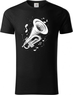 Fanfára osudu, trumpeta, bílý tisk