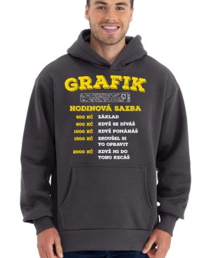 Hodinová sazba GRAFIK. Tričko a mikina