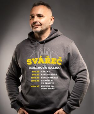 Hodinová sazba SVÁŘEČ. Tričko a mikina