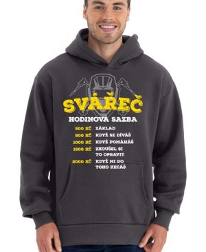 Hodinová sazba SVÁŘEČ. Tričko a mikina