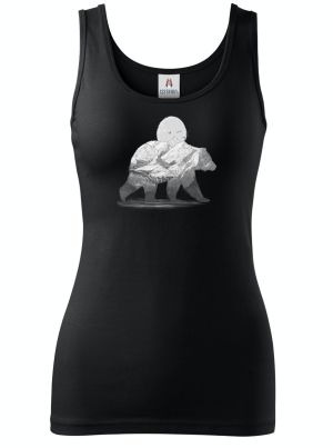 Horský medvěd, bílý potisk