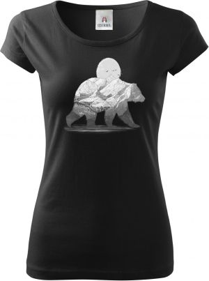 Horský medvěd, bílý potisk