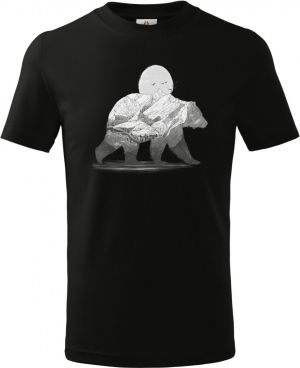 Horský medvěd, bílý potisk