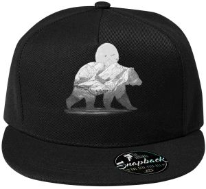 Horský medvěd, bílý potisk