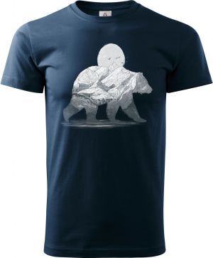 Horský medvěd, bílý potisk