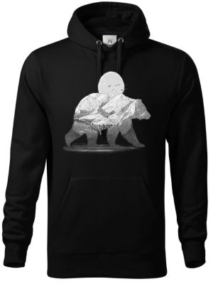 Horský medvěd, bílý potisk