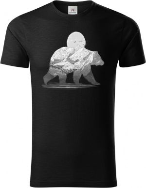 Horský medvěd, bílý potisk