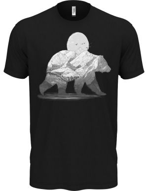 Horský medvěd, bílý potisk