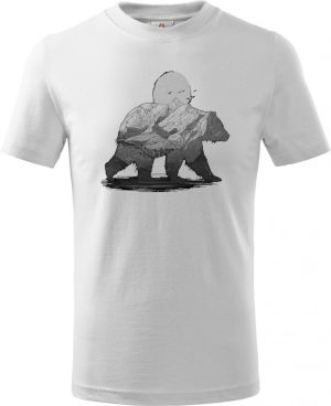 Horský medvěd, černý tisk