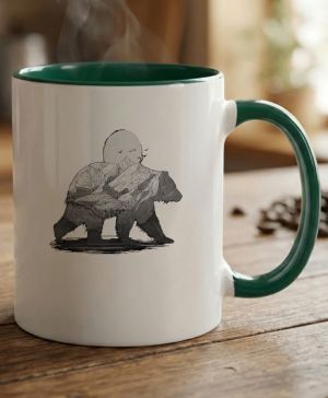 Horský medvěd, černý tisk