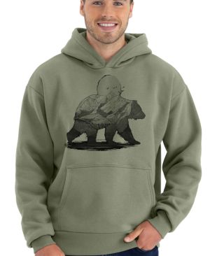 Horský medvěd, černý tisk