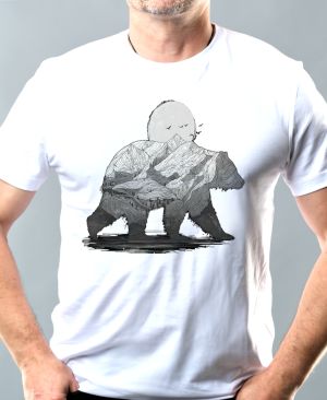 Horský medvěd, černý tisk