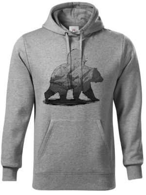 Horský medvěd, černý tisk