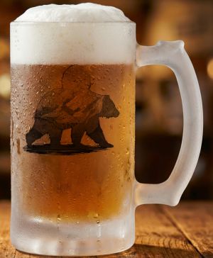 Horský medvěd, černý tisk