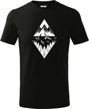 Hory v diamantu, bílý potisk