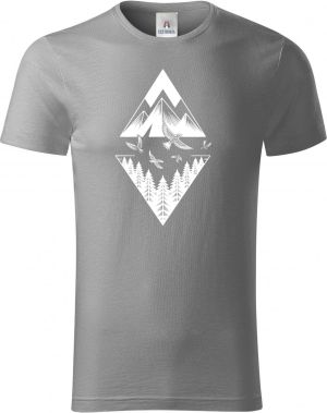 Hory v diamantu, bílý potisk