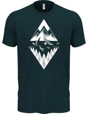 Hory v diamantu, bílý potisk
