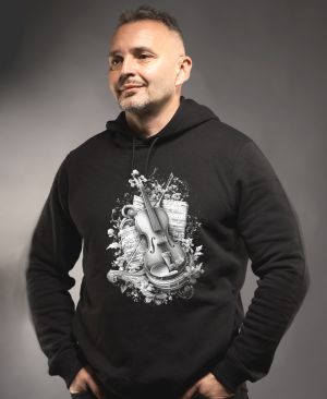 Housle skladatelů, bílý potisk