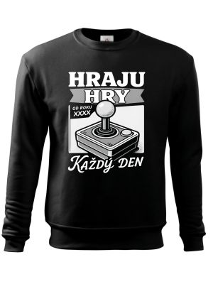 Hraju hry každý den, doplňte ročňík, bílý tisk
