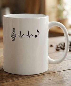 Hudební tep, černý tisk