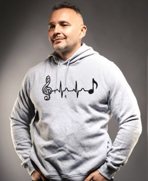 Hudební tep, černý tisk