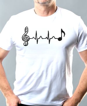 Hudební tep, černý tisk