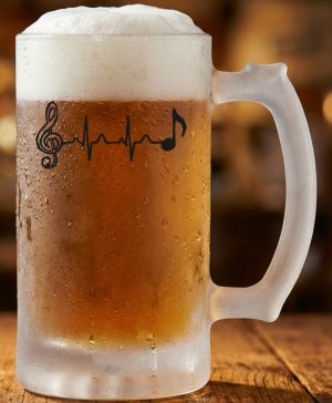 Hudební tep, černý tisk