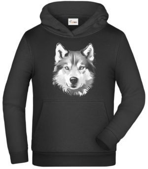Husky, bílý tisk