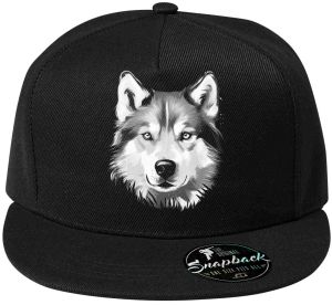 Husky, bílý tisk
