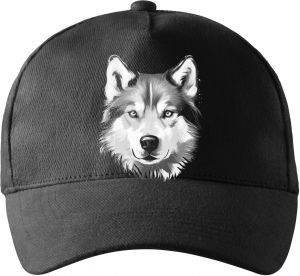Husky, bílý tisk