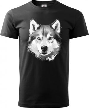 Husky, bílý tisk