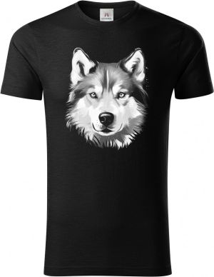 Husky, bílý tisk