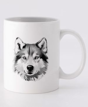 Husky , černý tisk