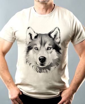 Husky , černý tisk