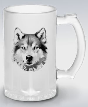 Husky , černý tisk