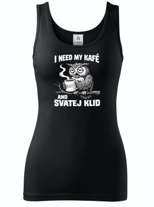 I need my kafé, bílý tisk