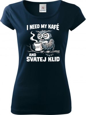 I need my kafé, bílý tisk