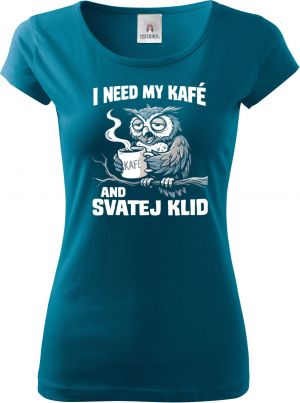 I need my kafé, bílý tisk