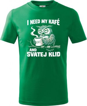 I need my kafé, bílý tisk