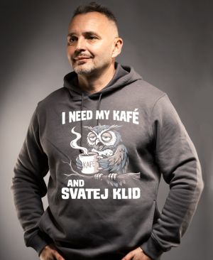 I need my kafé, bílý tisk