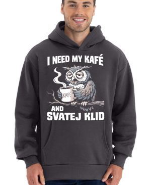 I need my kafé, bílý tisk