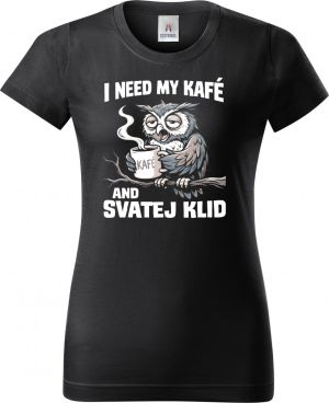 I need my kafé, bílý tisk