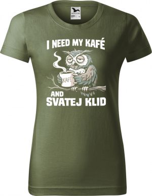 I need my kafé, bílý tisk