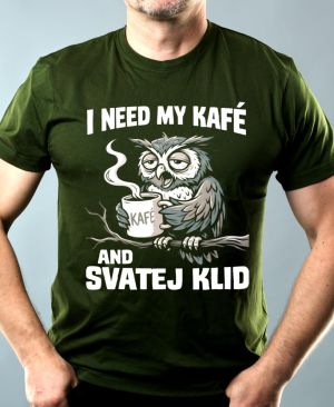 I need my kafé, bílý tisk
