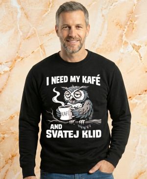 I need my kafé, bílý tisk