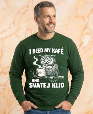 I need my kafé, bílý tisk