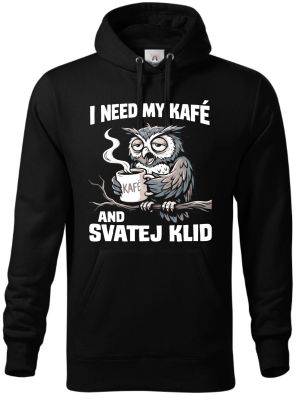 I need my kafé, bílý tisk